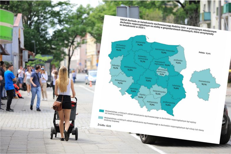 Mapa 500+. W tych regionach znaczy więcej. Samo świadczenie jednak traci na wartości