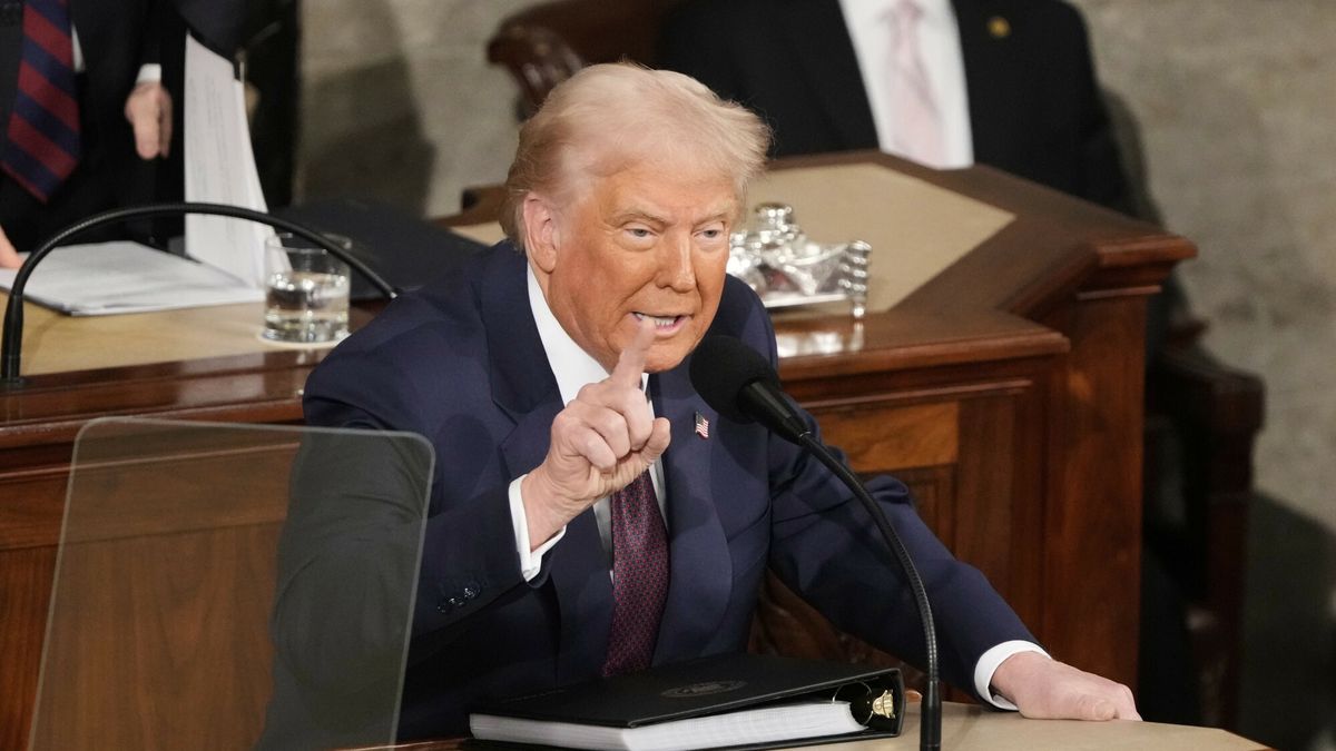 Temporary
President Donald Trump addresses a joint session of Congress at the Capitol in Washington, Tuesday, March 4, 2025. (AP Photo/Ben Curtis)
Ben Curtis