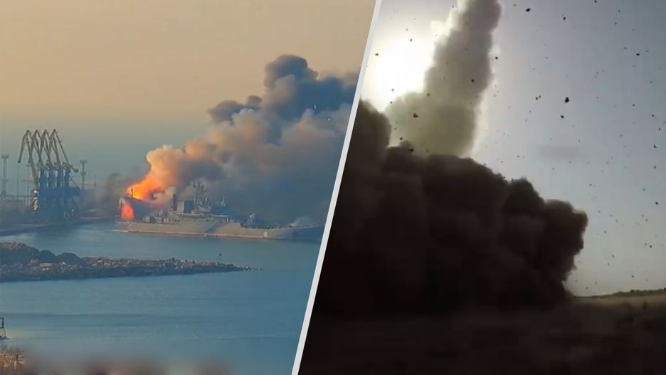 Dowódca ukraińskich wojsk opublikował wideo zniszczenia rosyjskiego okrętu "Saratow".