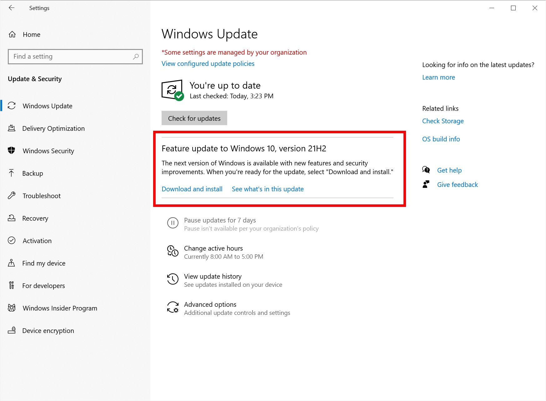 Aktualizacja Windows 10 w Windows Update