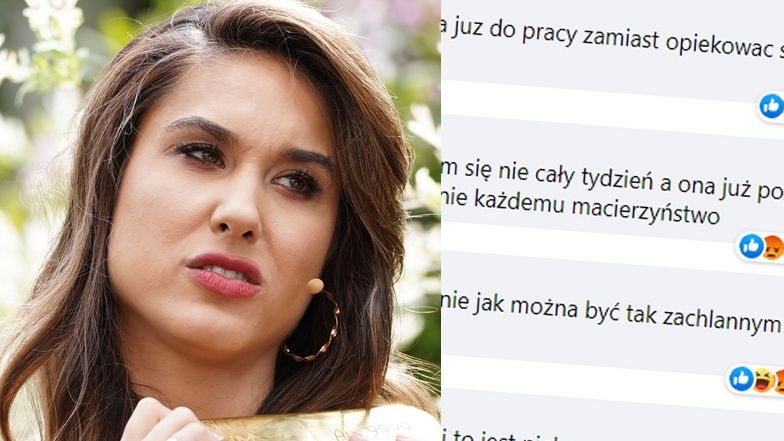 Ida Nowakowska krytykowana za powrót do pracy niedługo po ciąży