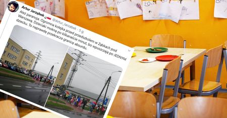"Minimum 40 minut w deszczu, żeby wejść do przedszkola". Oburzeni rodzice publikują zdjęcia