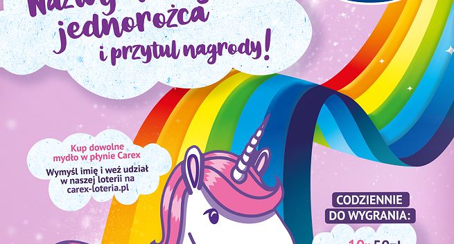 Carex konkursem promuje wprowadzenie na rynek mydła Unicorn Magic