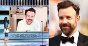 Złote Globy 2021: Jason Sudeikis "odbiera" nagrodę... W DRESIE