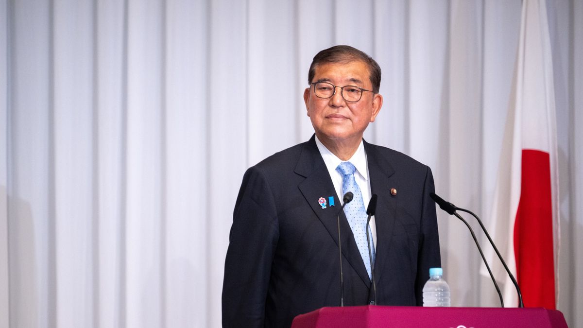 Japan's PM Ishiba holds press conference following Upper House elections
epa12250437 Japan's Prime Minister Shigeru Ishiba attends a press conference at the headquarters of the Liberal Democratic Party (LDP) in Tokyo, Japan, 21 July 2025, the day after the prime minister's coalition lost its upper house majority.  EPA/PHILIP FONG / POOL 
Dostawca: PAP/EPA.
PHILIP FONG / POOL
elections, parliament, prime minister, press conference