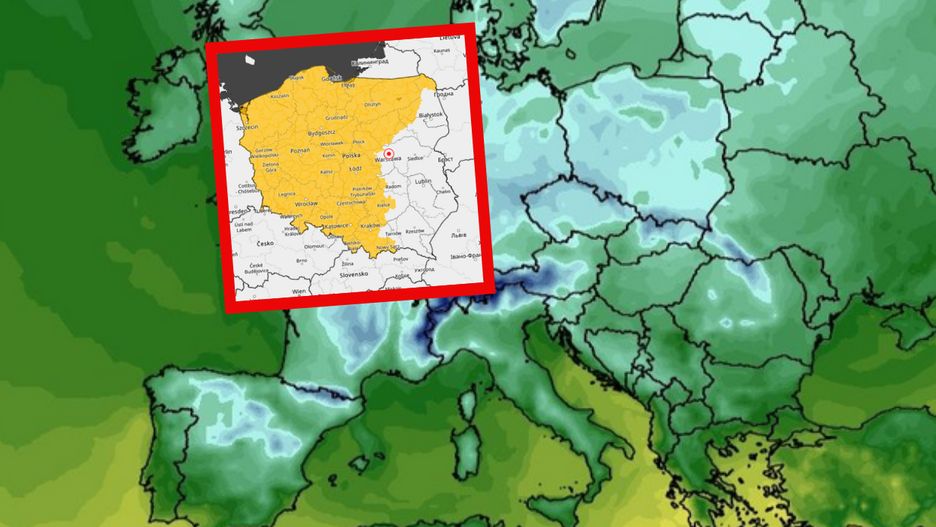 Główne zdjęcie pokazuje niską temperaturę prognozowaną na noc z 22 na 23 kwietnia. Mniejsze ostrzeżenia przed przymrozkami wydanymi przez IMGW