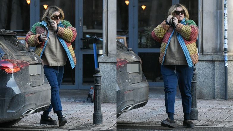 Karolina Szostak odbiera jedzenie na wynos
