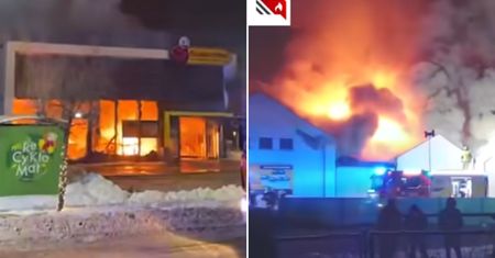 Potężny pożar Biedronki. 16 zastępów straży w akcji