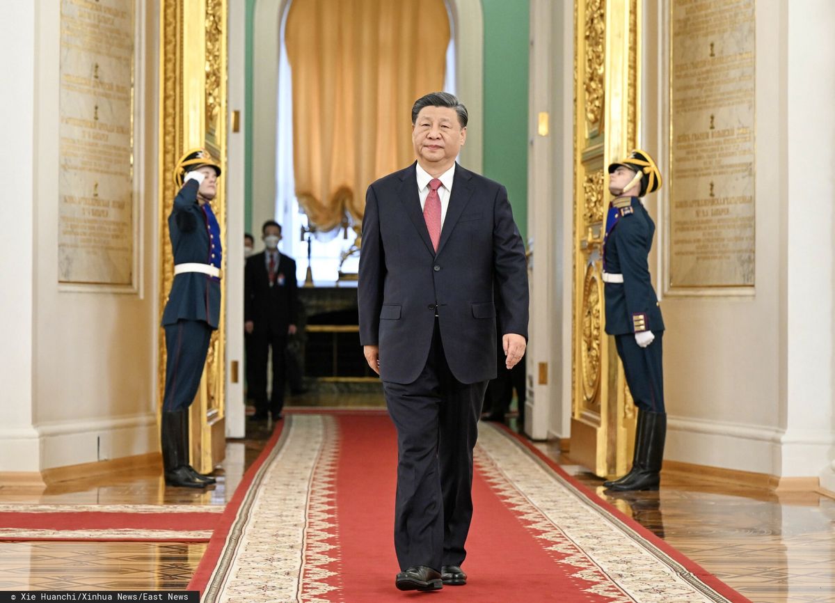 Prezydent Xi Jinping podczas wizyty w Moskwie