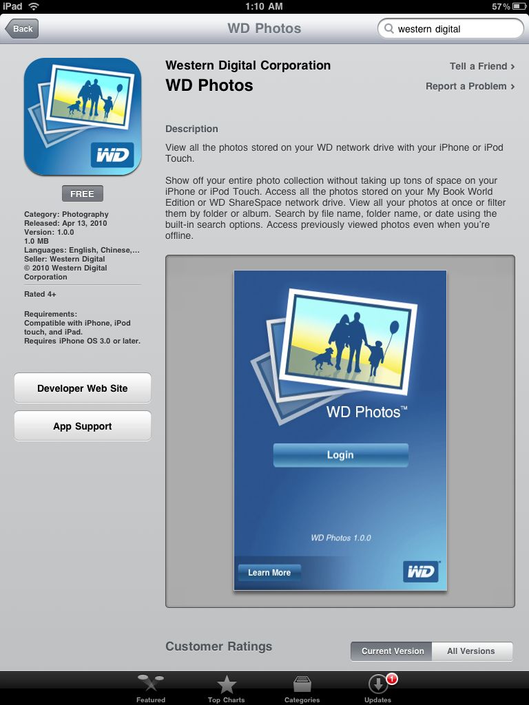 WD PHOTOS - szybki dostęp do dysku sieciowego z iPhone'a 3