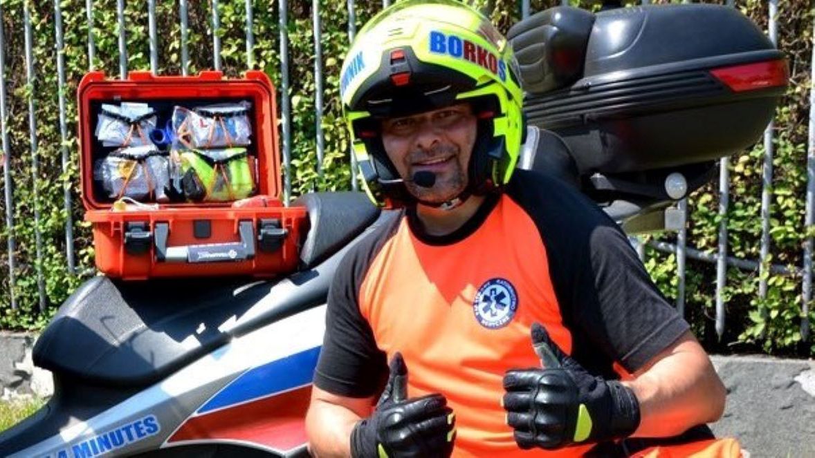 Ranny w wypadku został kierowca motoambulansu Marcin Borkowski