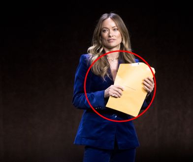 Myślała, że to scenariusz. Olivia Wilde otworzyła kopertę na scenie