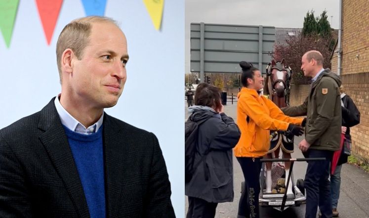 Prince William broke royal protocol and supported his mourning mother.