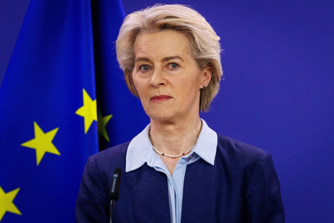 The President of the European Commission Ursula von der Leyen appeals to EU leaders