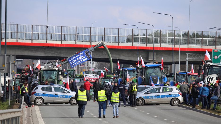 Zatrzymano trzy osoby podczas protestów rolników