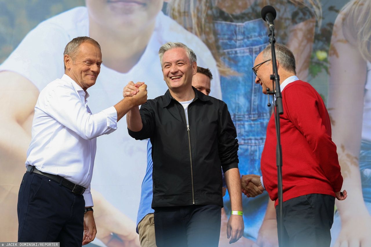Donald Tusk, Robert Biedroń i Włodzimierz Czarzasty