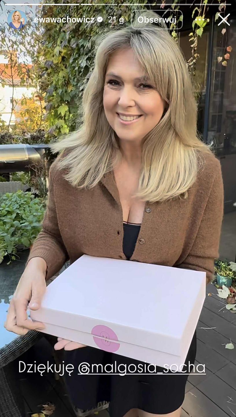 Ewa Wachowicz pokazała się w modnym kardiganie