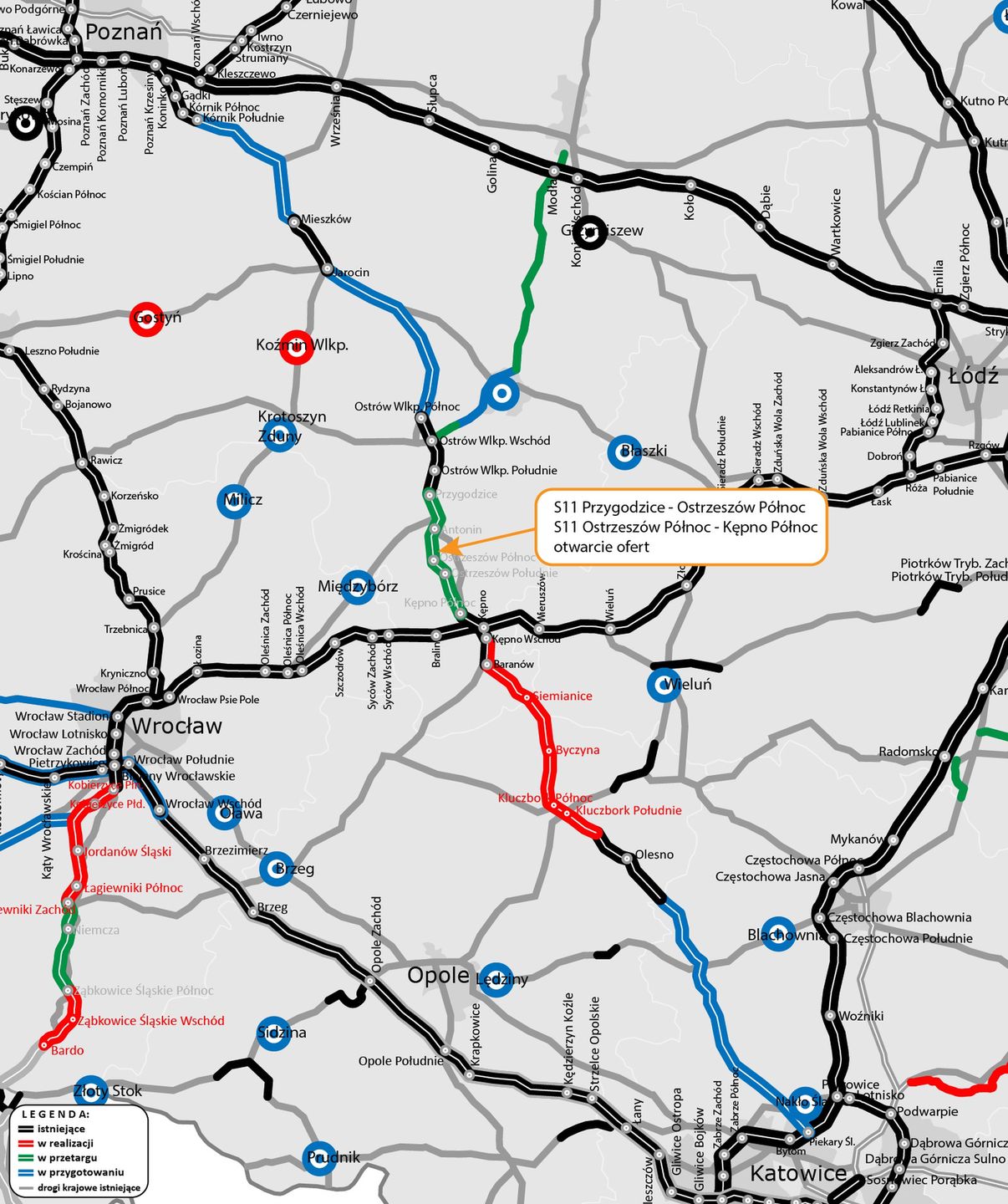 Odcinek S11 Ostrów Wielkopolski - Kępno
