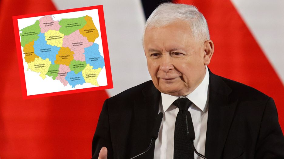 Jarosław Kaczyński w Koszalinie o mieście powiatowym. Sugerował zmianę