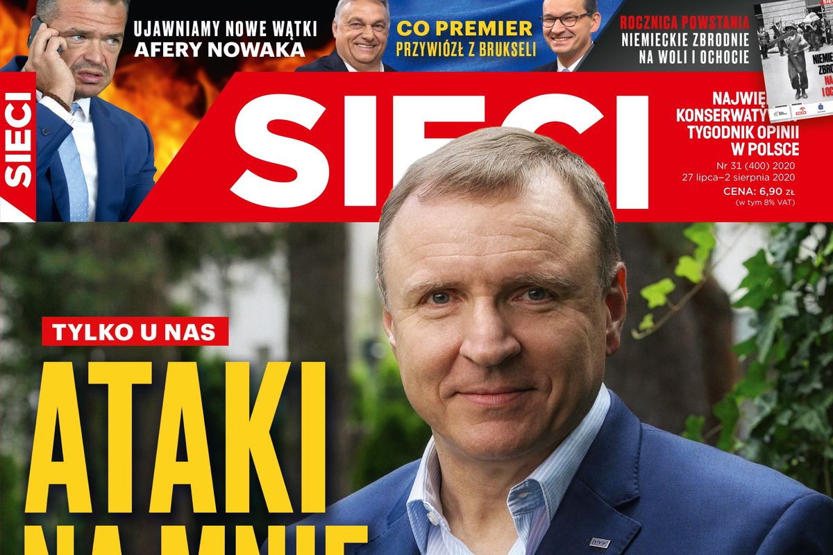 Jacek Kurski na okładce tygodnika "Sieci" 