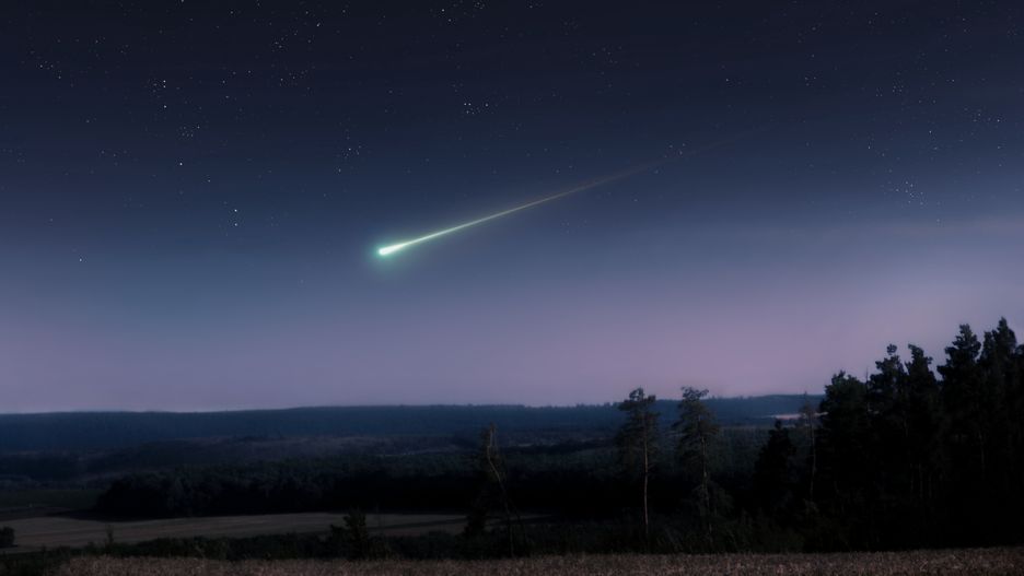 Bolid, przelot spadającego meteorytu