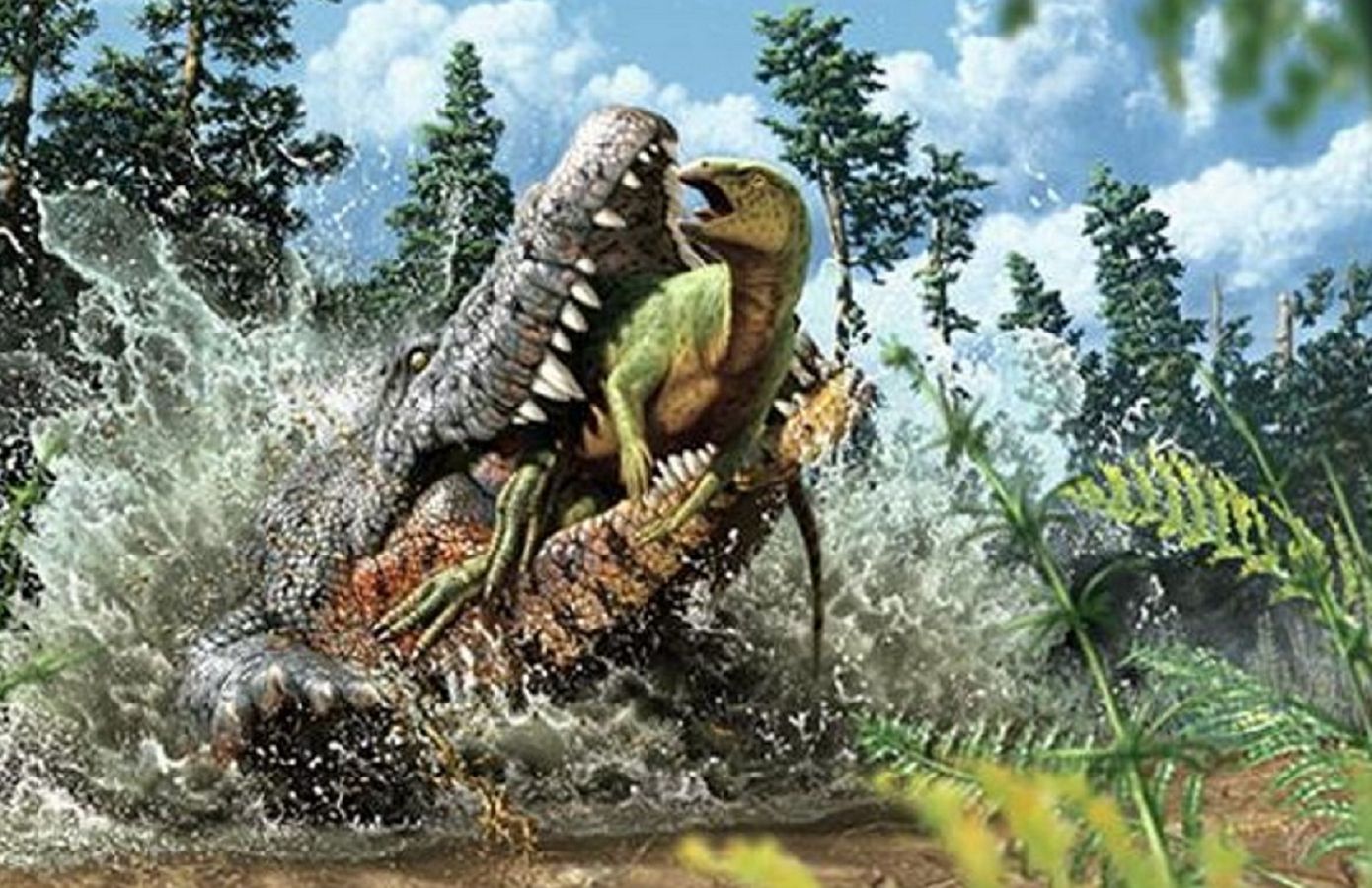 Odkryto starożytnego krokodyla. Tuż przed śmiercią zjadł dinozaura