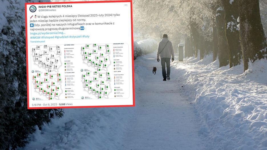 Pogoda długoterminowa na jesień i zimę. IMGW pokazał prognozy