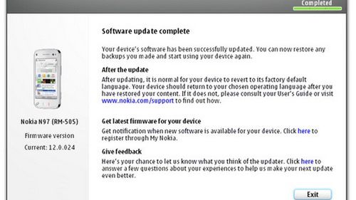 Aktualizacja softu dla N97 do wersji v12.0.024 1