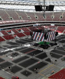 Warszawa. Stadion Narodowy. Mecz Polska - Hiszpania na czterech telebimach