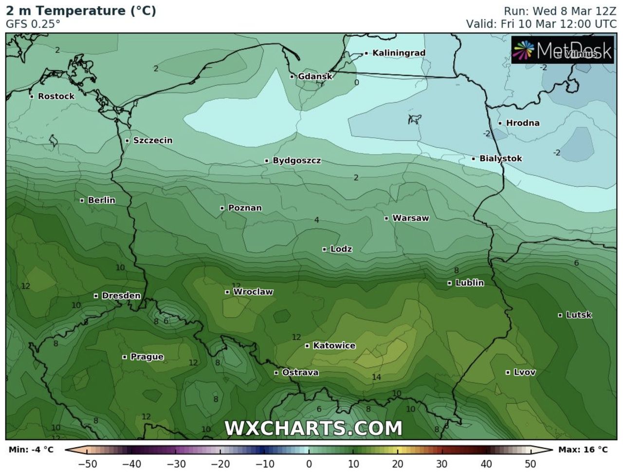 Pogoda na piątek. Na mapie prognoza temperatur