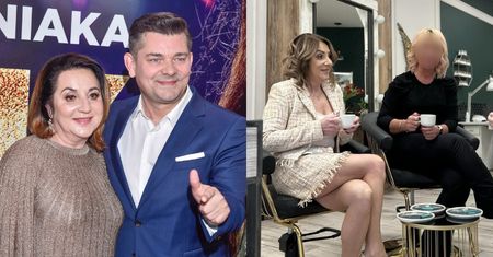 Odmieniona Danuta Martyniuk gra nogą podczas wizyty u fryzjera. Klasa?