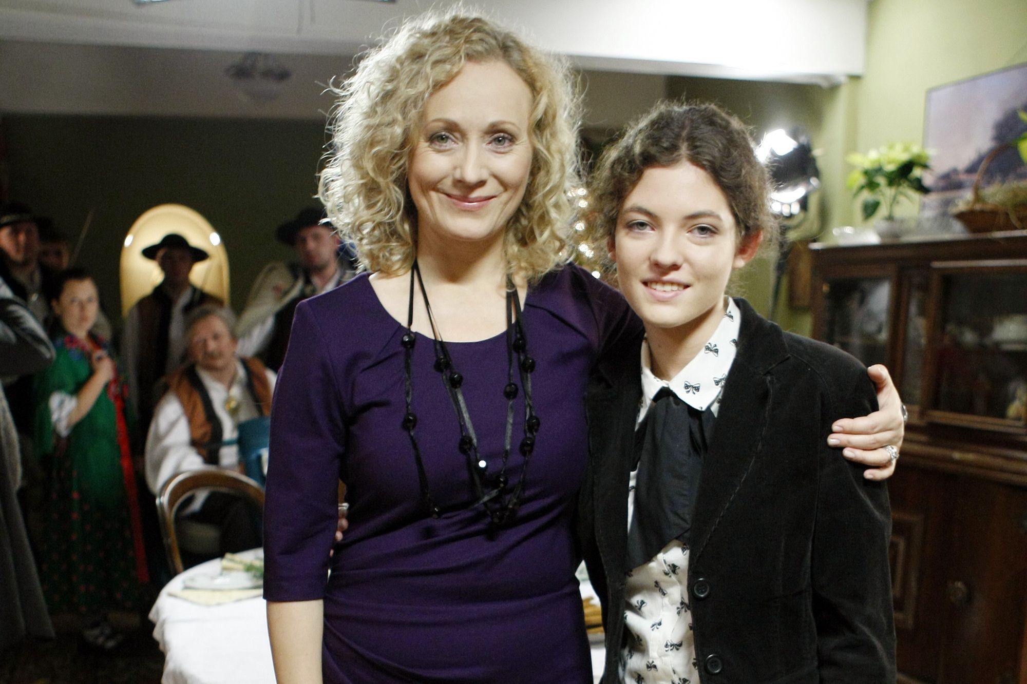 Weronika Parys na planie "Plebanii" w 2010 r.