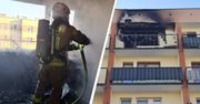Mężczyzna uciekał przez balkon. W mieszkaniu doszło do pożaru