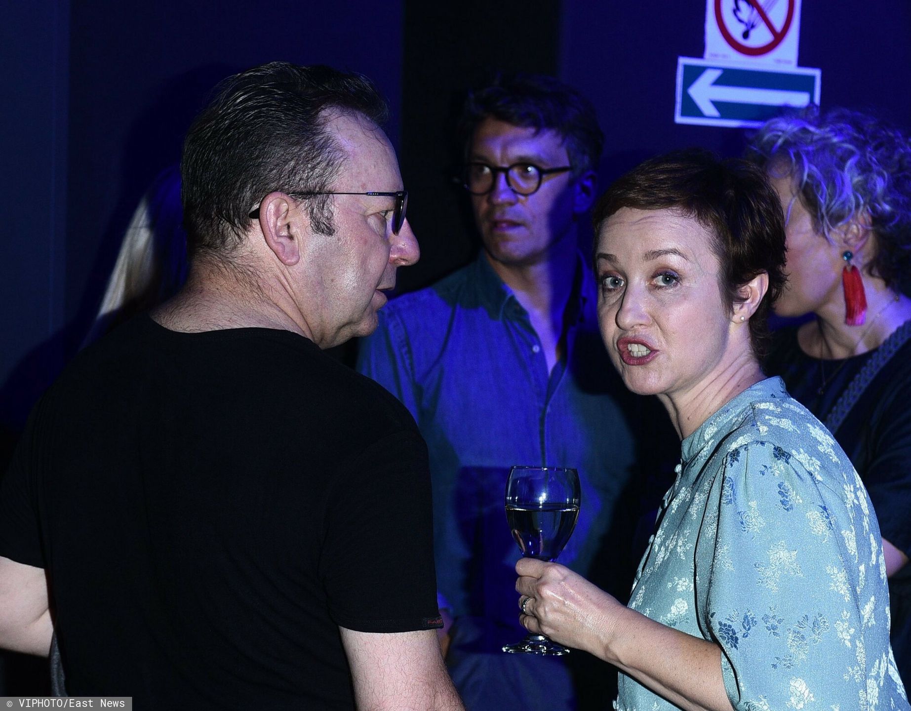 Zbigniew Zamachowski i Gabriela Muskała razem na premierze spektaklu
