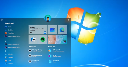 Windows 10 "2104". PowerPoint wystarczył, by pokazać koncept z elementami Siódemki i XP