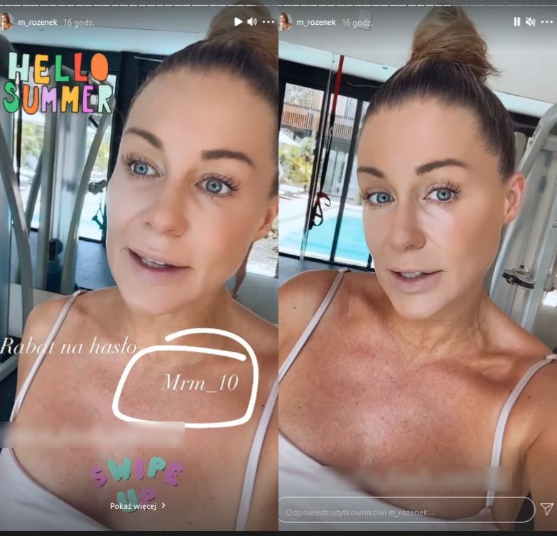 Małgorzata Rozenek w bikini na siłowni