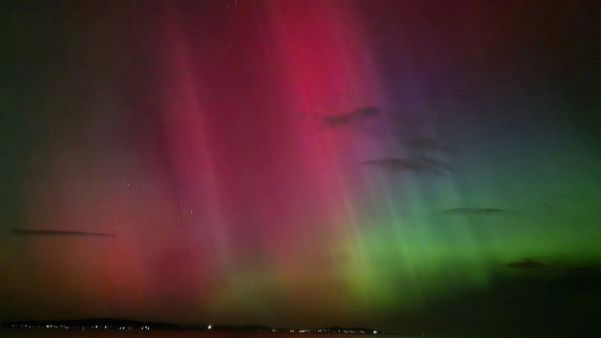 Zorza polarna towarzysząca burzy geomagnetycznej z maja 2024 r.