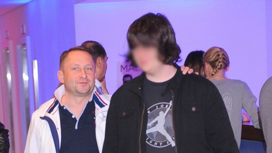 Kamil Durczok z synem w 2014 roku 