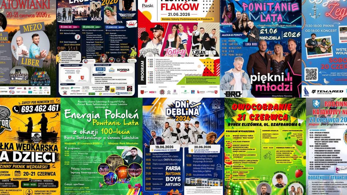 Wydarzenia i koncerty w województwie lubelskim w weekend 20-21 czerwca 2026