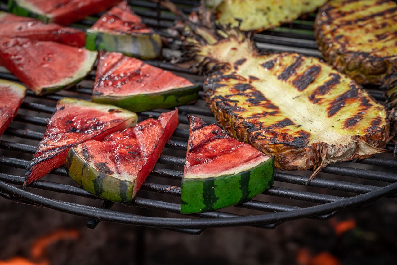 Fruits on the grill