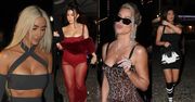 Klan Kardashianów zmierza na kolację przed TRZECIM ślubem Kourtney i Travisa: odchudzona Kim, Khloe w panterce, Kendall z chłopakiem (ZDJĘCIA)