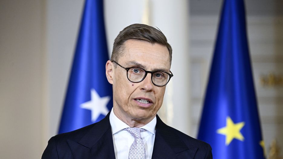 Finland's President Alexander Stubb attends a joint press conference with the president of Kosovo following their talks in Helsinki, Finland, 23 April 2025. EPA/KIMMO BRANDT Dostawca: PAP/EPA.