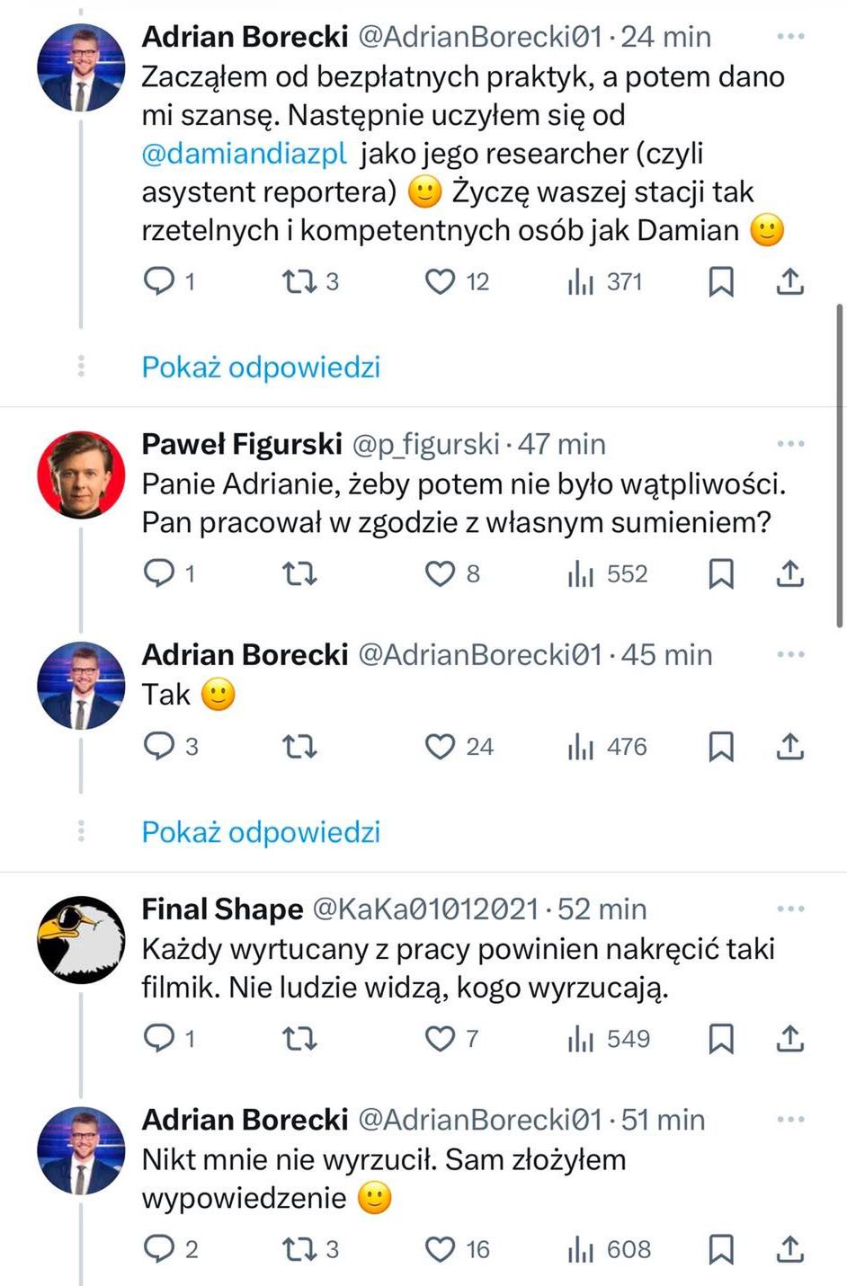 Adrian Borecki ODCHODZI z TVP