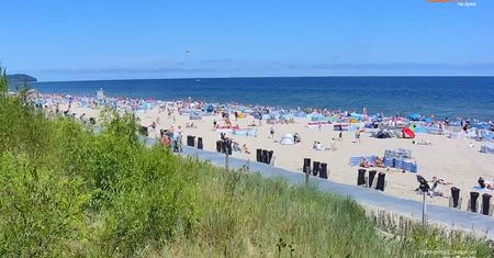 Ujęcie z plaży we Władysławowie. Jedno od razu przykuwa wzrok
