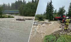 Woda odcięła drogę do domków letniskowych. Są w nich turyści
