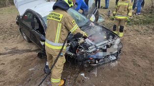 Grodziczno: Subaru wbiło się w drzewo na rajdzie