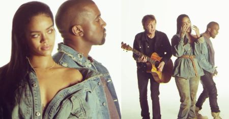 Kulisy teledysku Rihanny z McCartneyem i Kanye Westem!
