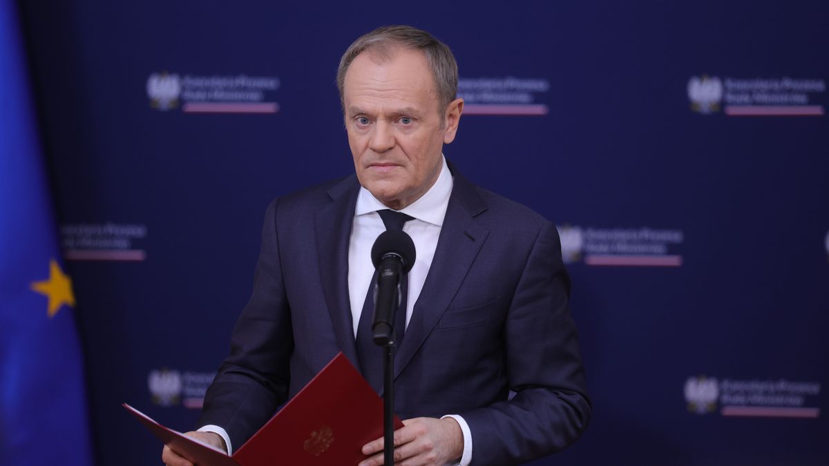 Warszawa, 09.01.2024. Premier Donald Tusk podczas konferencji prasowej po posiedzeniu rządu, 9 bm. w KPRM w Warszawie. (sko) PAP/Rafał Guz