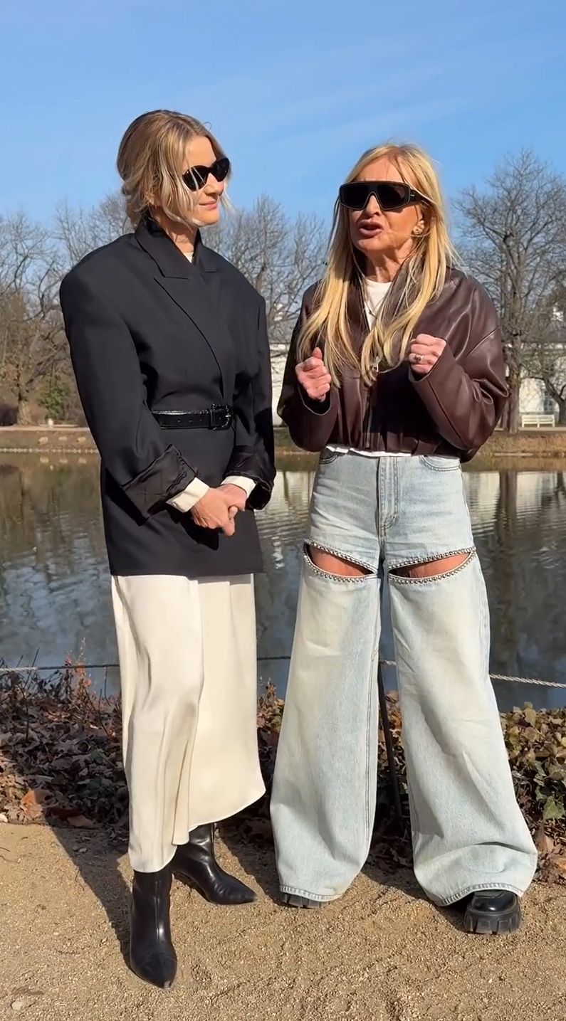 Monika Olejnik z Małgorzatą Kożuchowską