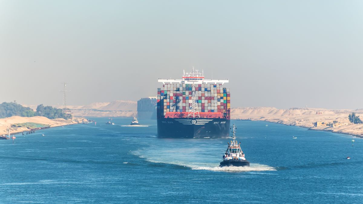Ismailia, Egypt - November 5, 2017: Large container vessel ship MSC Maya passing Suez Canal in the sandy haze in Egypt. Tugboat accompanies the ships.
Valeriy Tretyakov
Egypt, Mediterranean Sea, Red Sea, Sinai, Suez canal, africa, blue, boat, bow, business, canal, captain, cargo, carrier, container, day, desert, extension, fairway, freight, freighter, haze, heavy, industrial, industry, large, logistics, maritime, new, nobody, passage, passing, port, sand, sea, ship, shipping, shipping channel, shortening, sky, suez, through, trade, transit, transport, transportation, travel, vessel, water, waterway, suez canal, waterway, vessel, through, shipping channel, egypt, mediterranean sea, red sea, sinai, africa, blue, boat, bow, business, canal, captain, cargo, carrier, container, day, desert, extension, fairway, freight, freighter, haze, heavy, industrial, industry, large, logistics, maritime, new, nobody, passage, passing, port, sand, sea, ship, shipping, shortening, sky, suez, trade, transit, transport, transportation, travel, water